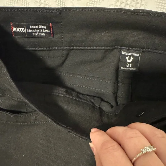 True Religion - Black Jeans for Men (Rocco Relaxed Skinny) - Picture 6 of 6